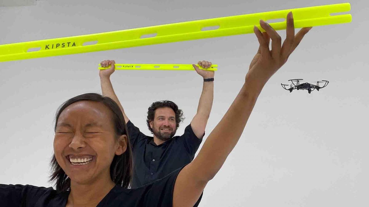 Players of the Drone Control Covid-Safe Teambuilding Game