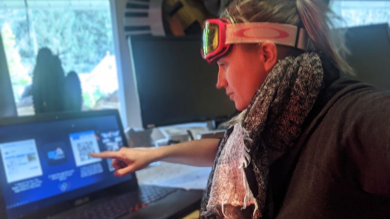 Escape the Blizzard Online Teambuilding Participant playing the game