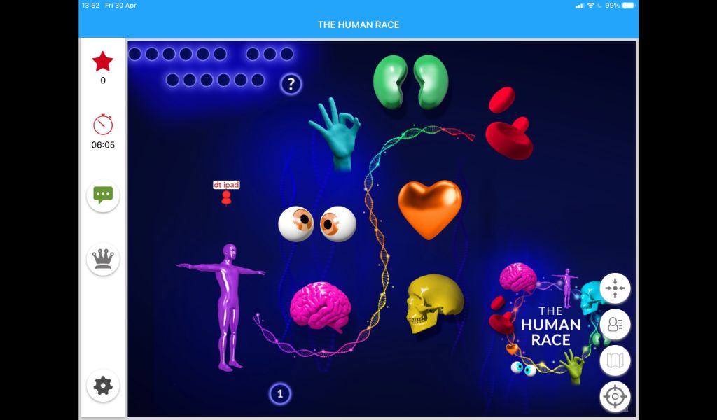 Snimek z Online Teambuildingu The Human Race